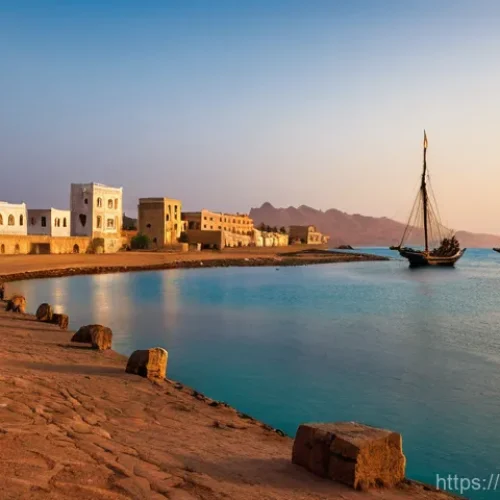 Home 29 에리트레아 정치 체제 - **Prompt: "The Enduring Spirit of Eritrea: Ancient Massawa Coastal Scene"**
A captivating, phot...