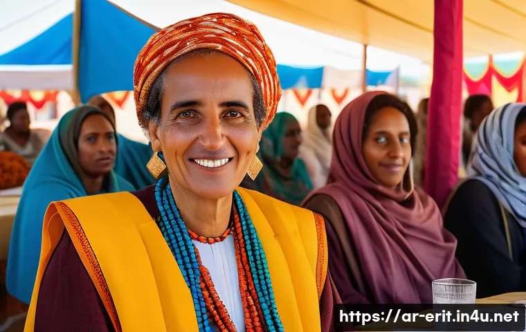 에리트레아 출신의 작가 - A vibrant literary festival scene in Eritrea showcasing diverse writers and poets on stage, includin...